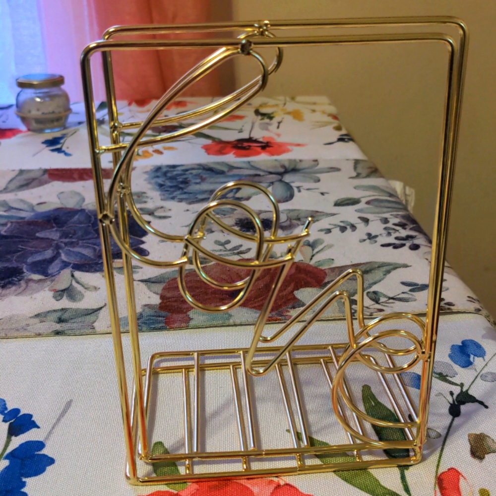Gold "Love" Script Bookends - Picture 4 of 9